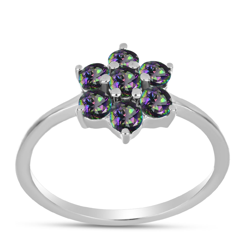 Anillo de Plata con Topacio Místico