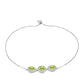 Pulsera de Plata con Peridoto de Changbai y Topacio Blanco
