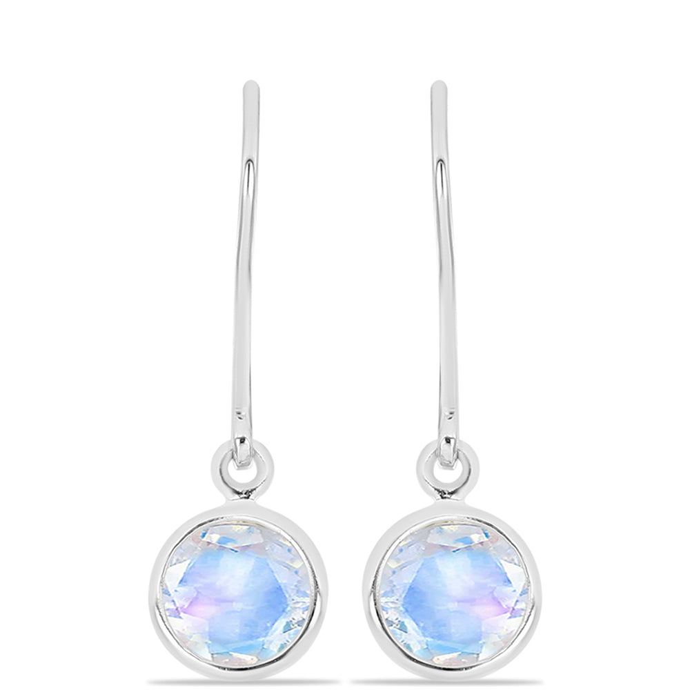 Conjunto de Plata con Peridoto de Changbai y Piedra Lunar Arco Iris ( Pendientes ) 2 