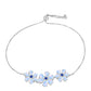 Pulsera de Plata con Zafiro Azul Australiano y Piedra Lunar Arco Iris