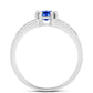 Anillo de Plata con Zafiro Azul Australiano y Topacio Blanco