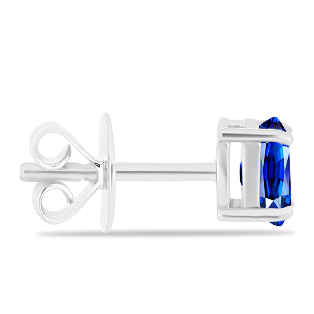 Pendientes de Plata con Zafiro Azul Australiano