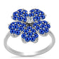 Anillo de Plata con Zafiro Azul Australiano y Topacio Blanco