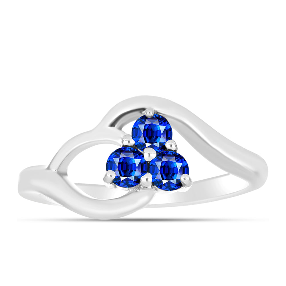 Anillo de Plata con Zafiro Azul Australiano