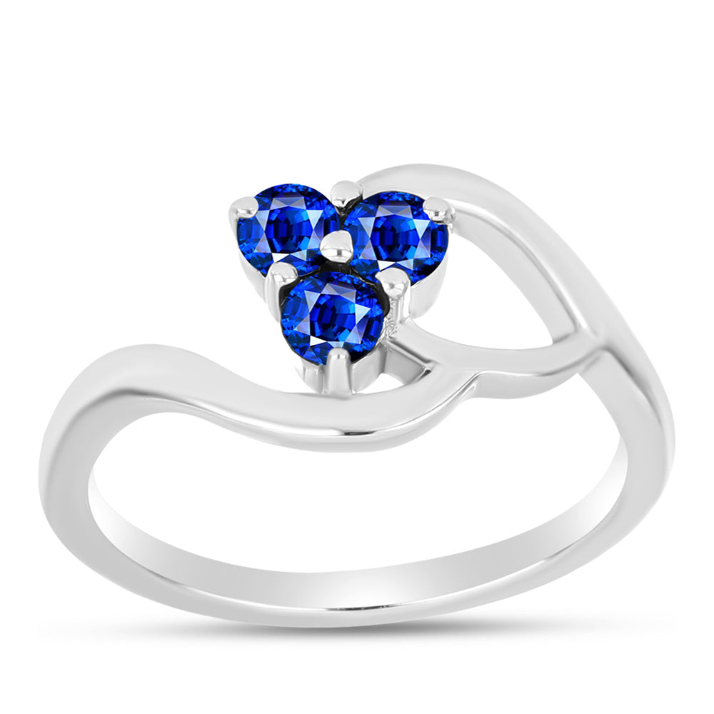 Anillo de Plata con Zafiro Azul Australiano 2 