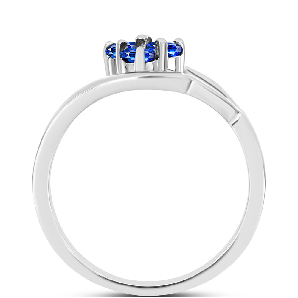 Anillo de Plata con Zafiro Azul Australiano 4 