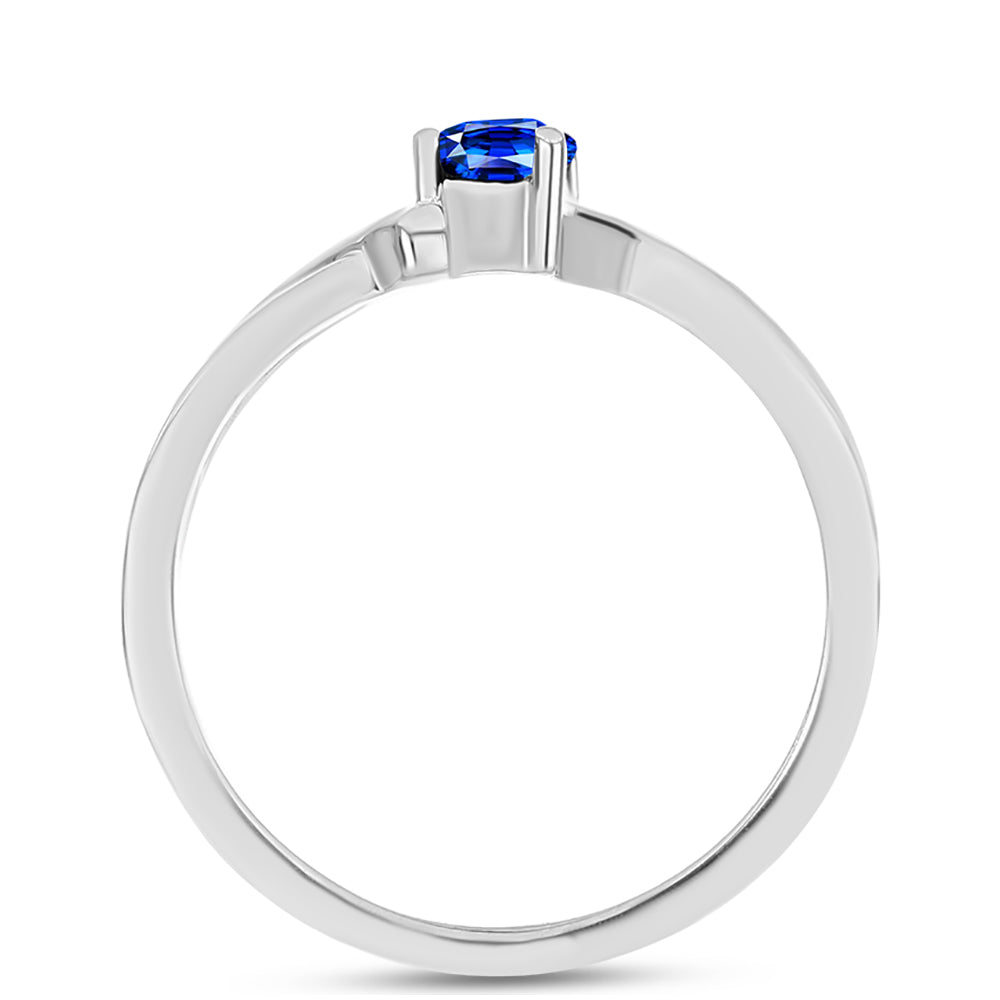 Anillo de Plata con Zafiro Azul Australiano