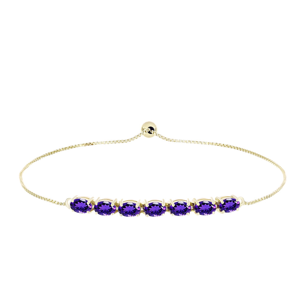 Pulsera de Plata Bañada en Oro con Amatista de Marruecos 1 