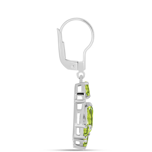 Pendientes de Plata con Peridoto de Changbai