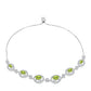Pulsera de Plata con Peridoto de Changbai y Topacio Blanco