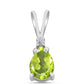 Colgante de Plata con Peridoto de Changbai y Topacio Blanco