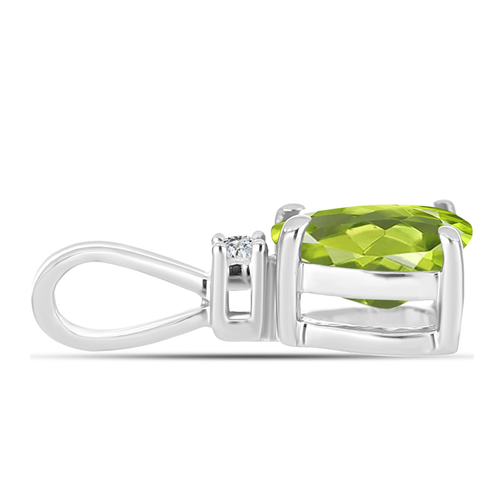 Colgante de Plata con Peridoto de Changbai y Topacio Blanco 2 