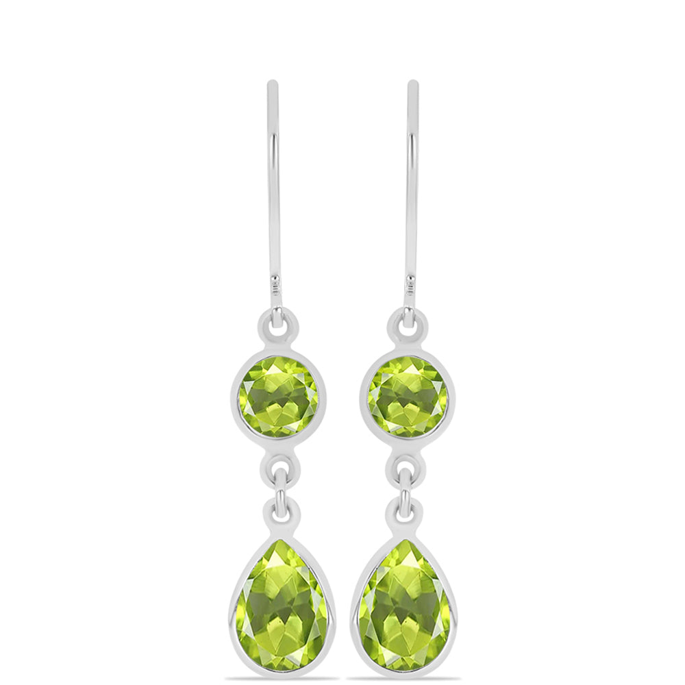 Pendientes de Plata con Peridoto de Changbai 1 