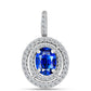 Colgante de Plata con Zafiro Azul Australiano y Topacio Blanco