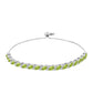 Pulsera de Plata con Peridoto de Changbai y Topacio Blanco