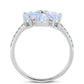 Anillo de Plata con Zafiro Azul Australiano y Piedra Lunar Arco Iris