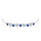 Pulsera de Plata con Zafiro Azul Australiano y Topacio Blanco