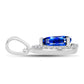 Colgante de Plata con Zafiro Azul Australiano y Topacio Blanco