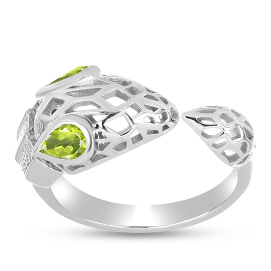 Anillo de Plata con Peridoto de Changbai