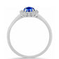 Anillo de Plata con Zafiro Azul Australiano y Topacio Blanco