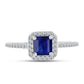 Anillo de Plata con Zafiro Azul Australiano y Topacio Blanco