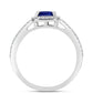 Anillo de Plata con Zafiro Azul Australiano y Topacio Blanco