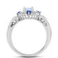 Anillo de Plata con Zafiro Azul Australiano y Piedra Lunar Arco Iris