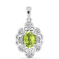 Colgante de Plata con Peridoto de Changbai y Topacio Blanco
