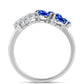 Anillo de Plata con Zafiro Azul Australiano y Topacio Blanco