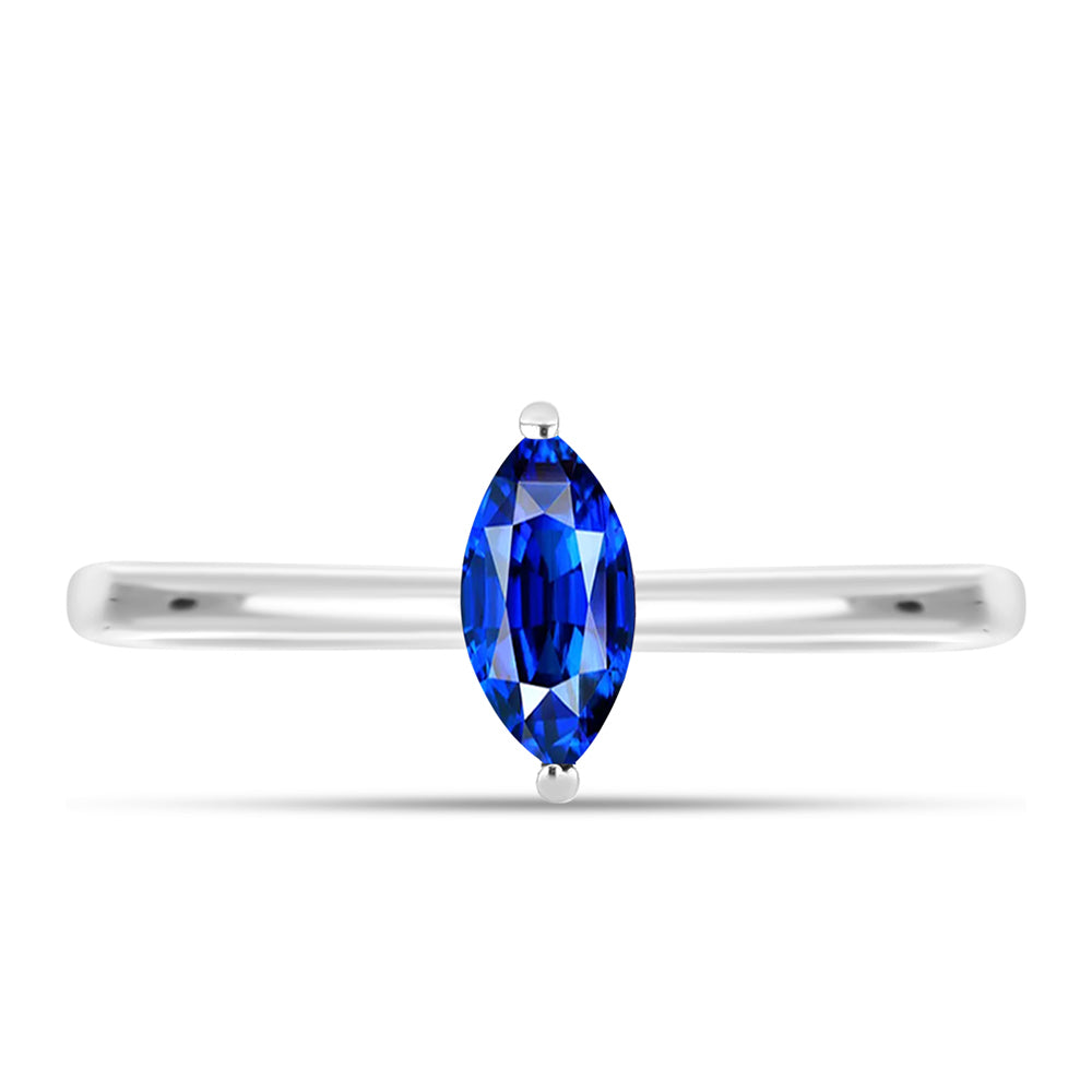Anillo de Plata con Zafiro Azul Australiano