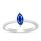 Anillo de Plata con Zafiro Azul Australiano