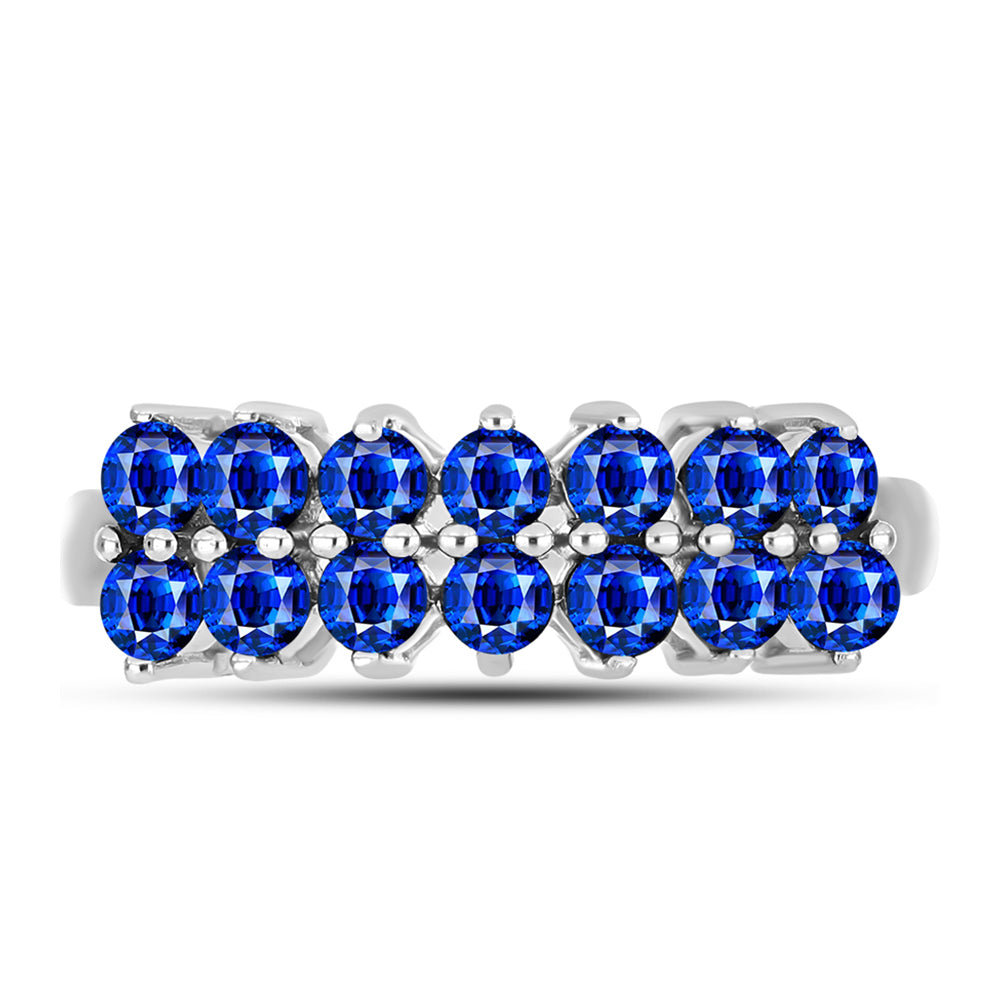 Anillo de Plata con Zafiro Azul Australiano