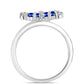 Anillo de Plata con Zafiro Azul Australiano y Topacio Blanco