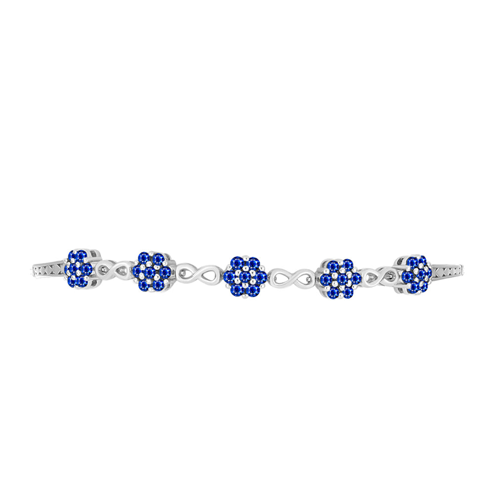 Pulsera de Plata con Zafiro Azul Australiano 2 