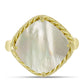 Anillo de Plata Bañada en Oro con Madreperla