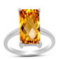 Anillo de Plata con Citrino de los Montes Urales