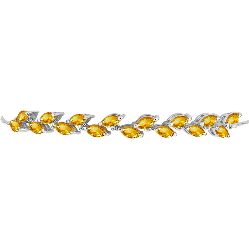 Pulsera de Plata con Citrino de los Montes Urales 2 