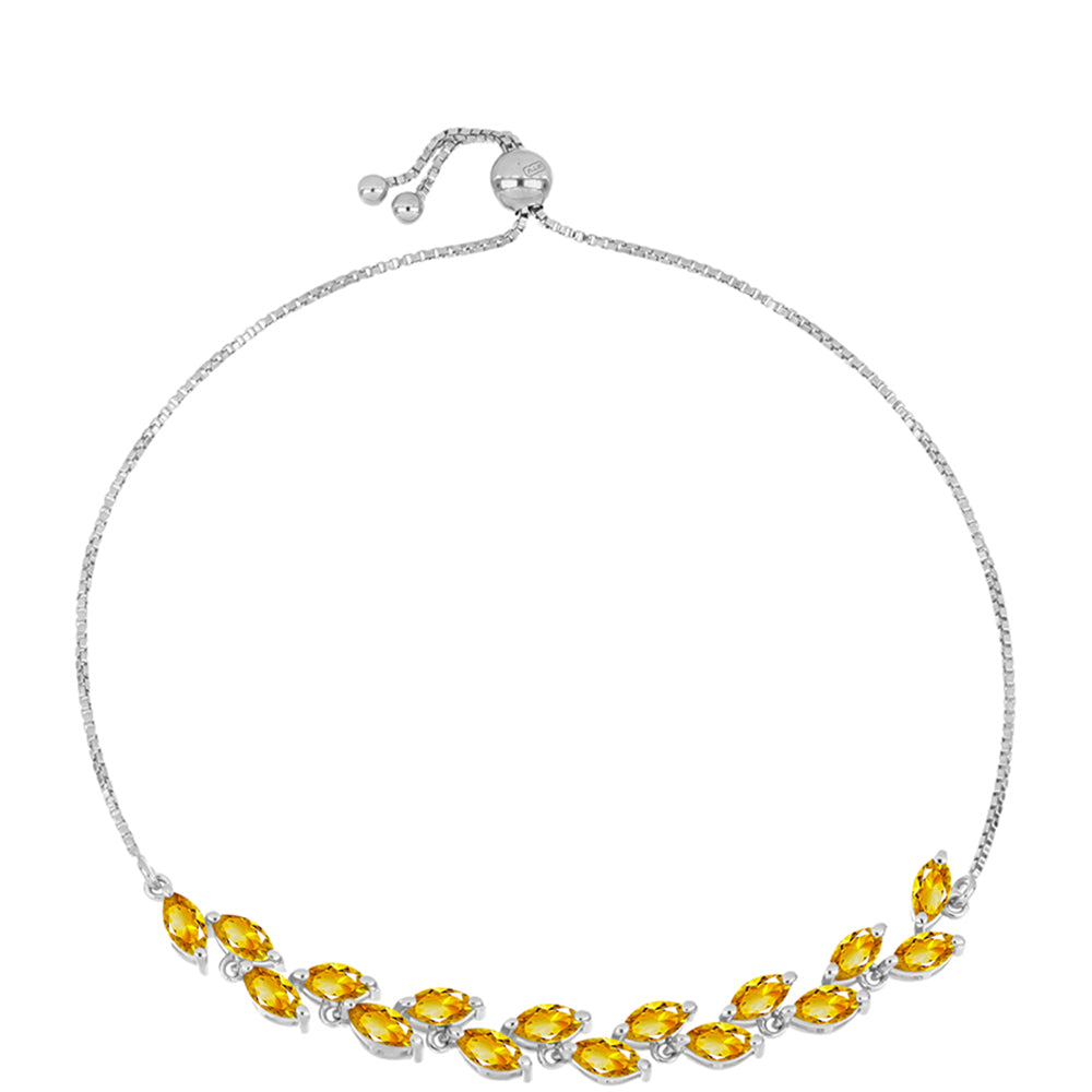 Pulsera de Plata con Citrino de los Montes Urales