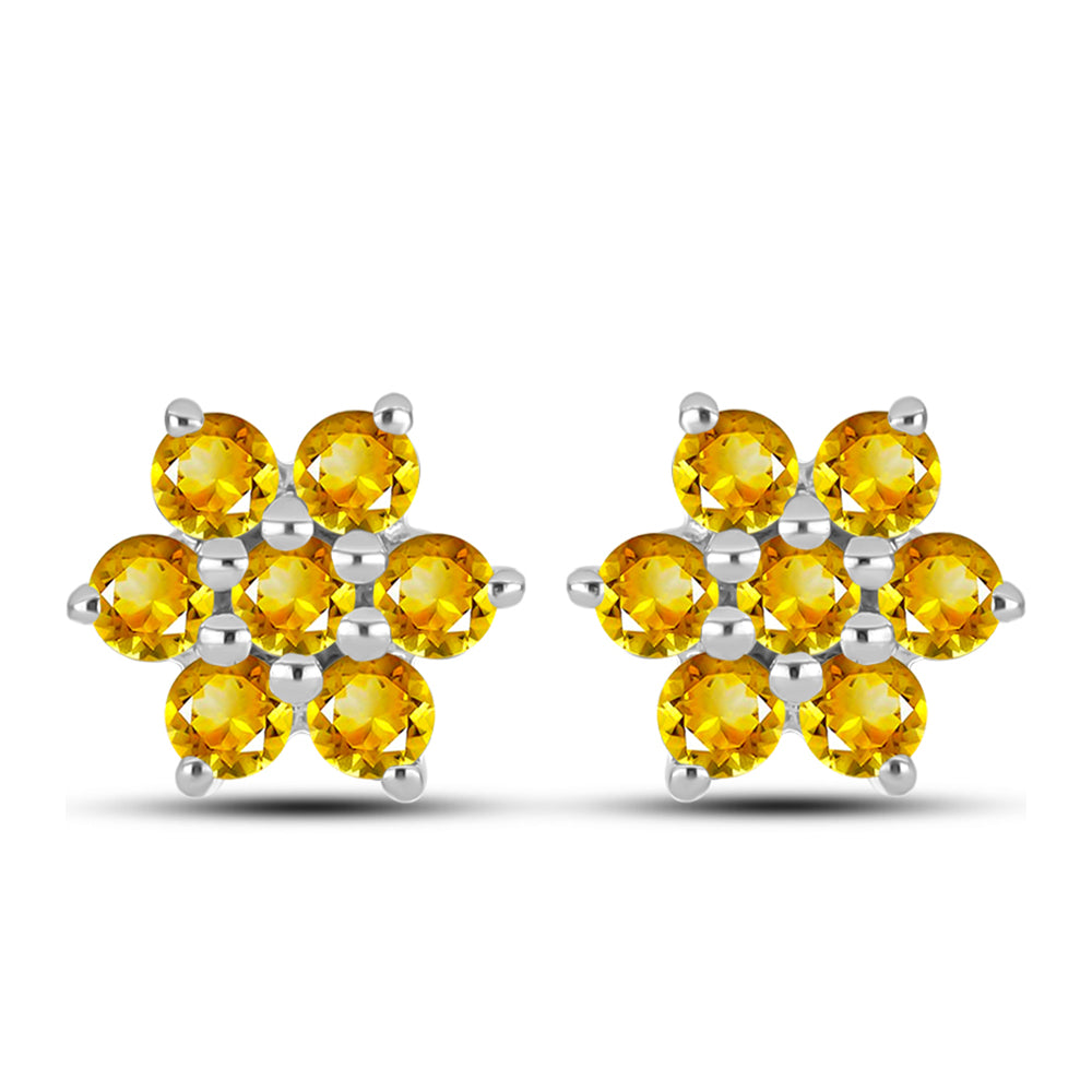 Pendientes de Plata con Citrino de los Montes Urales 1 