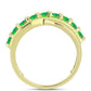 Anillo de Plata Bañada en Oro con Ópalo Verde Etíope de Lega Dembi