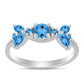 Anillo de Plata con Topacio Azul Suizo