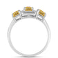 Anillo de Plata con Citrino de los Montes Urales y Topacio Blanco