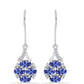 Pendientes de Plata con Tanzanita AAA y Topacio Blanco