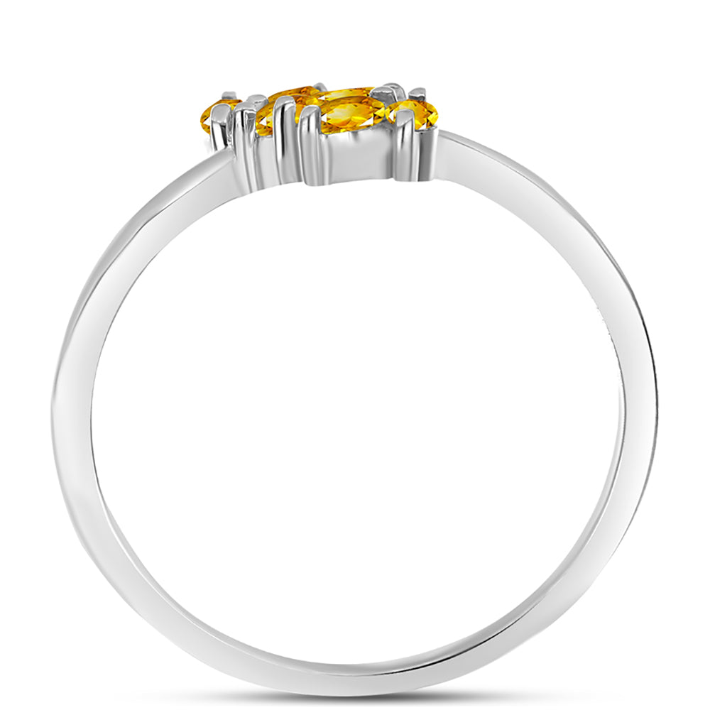 Anillo de Plata con Citrino de los Montes Urales 2 
