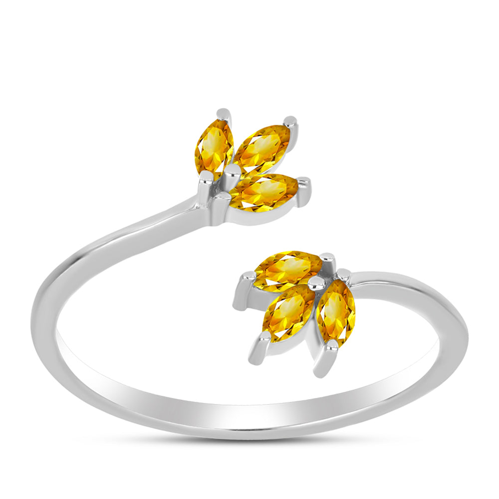 Anillo de Plata con Citrino de los Montes Urales 3 