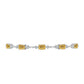 Pulsera de Plata con Citrino de los Montes Urales y Topacio Blanco