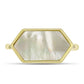 Anillo de Plata Bañada en Oro con Madreperla