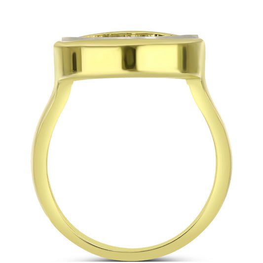 Anillo de Plata Bañada en Oro con Madreperla