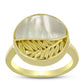 Anillo de Plata Bañada en Oro con Madreperla