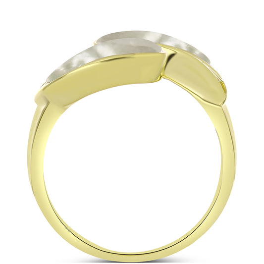 Anillo de Plata Bañada en Oro con Madreperla